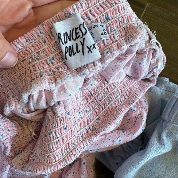 Princess Polly Womens Susanna Floral Mini Skirt Pink Ruffle Tiered Flirty 8 - Picture 5 of 6